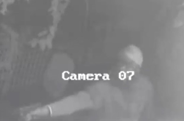 A man is seen on video surveillance pulling out a gun inside gambling den at 181 Hegeman Ave. in Brooklyn on Oct. 7, 2020. (NYPD) 