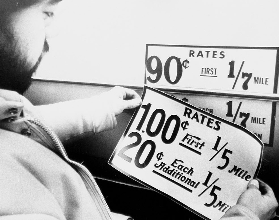 The rates change again! This fare increase bumped the base rate from 90 cents to $1.