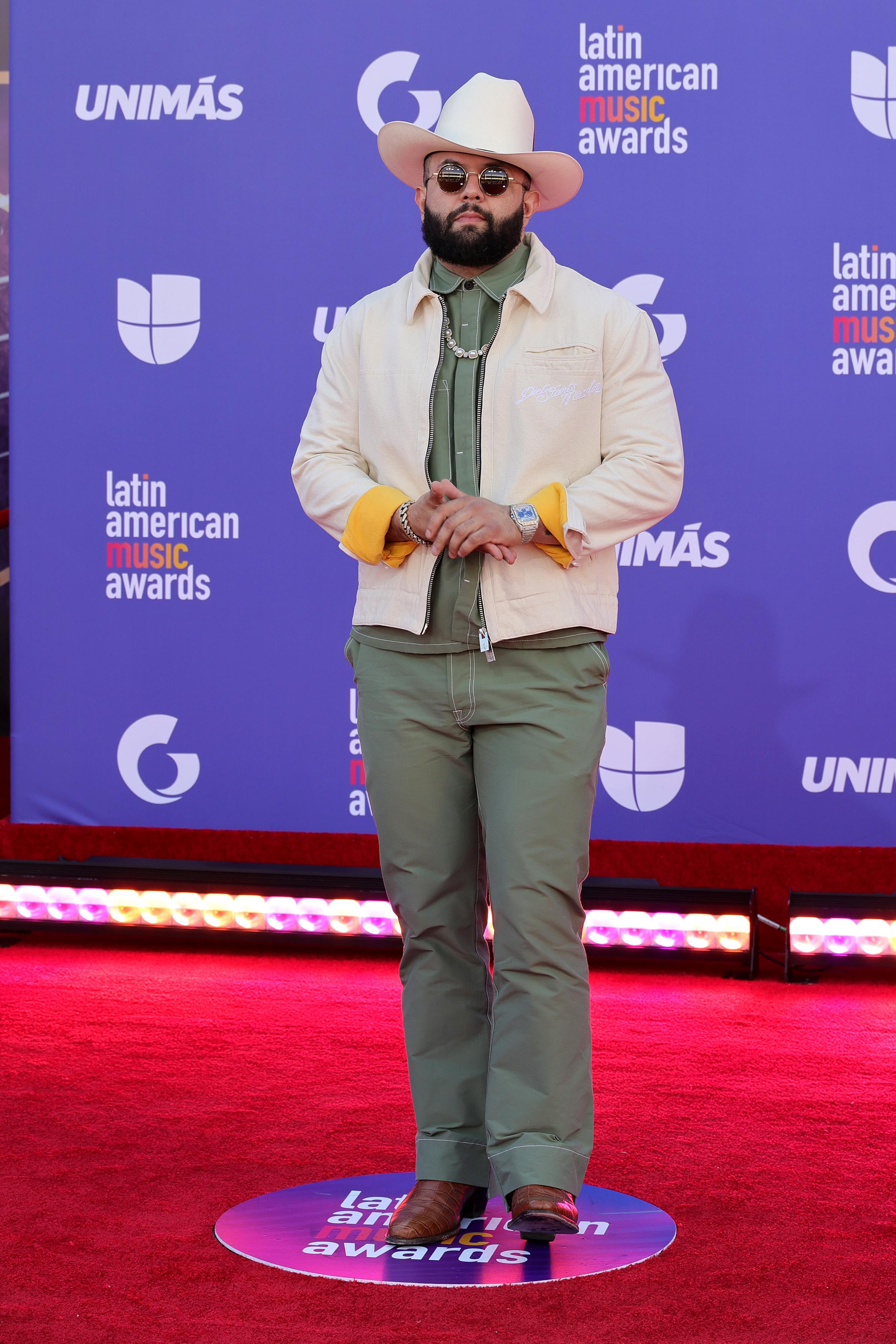 Carin Le&oacute;n attends the 2023 Latin American Music Awards at MGM Grand Garden Arena on April 20, 2023, in Las Vegas, Nev.