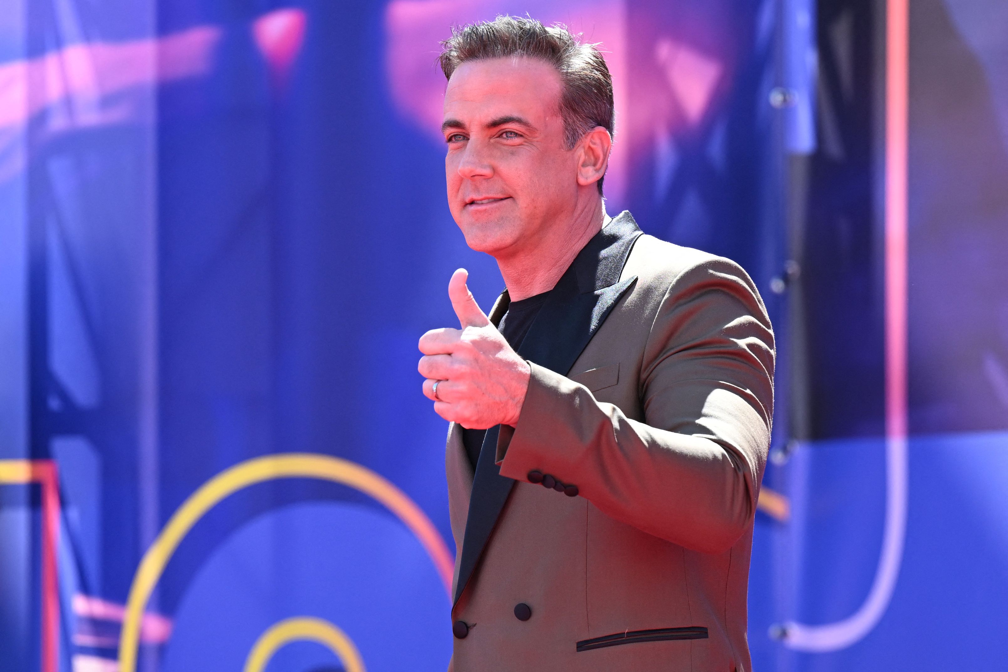 Carlos Ponce arrives for the 8th annual Latin American Music Awards at the MGM Grand Garden Arena in Las Vegas, Nev., on April 20, 2023.