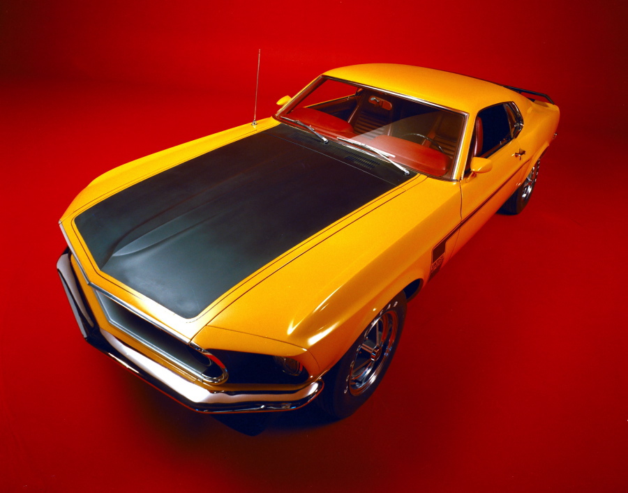 Also in 1969, the high-performance Boss 302 Mustang made its debut. A 4.9-liter V-8 engine was added to give the Mustang a competitive edge over the Camaro.